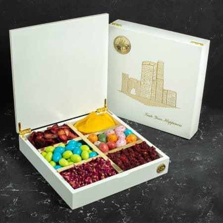 Роскошная деревянная коробка Девичья башня белая